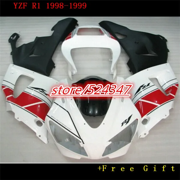 Hey-Cheap price motorcycle fairings kit for 1998 1999 YZFR1 98 99 YZF R1 white red body repair fairing set Yamaha | Автомобили и