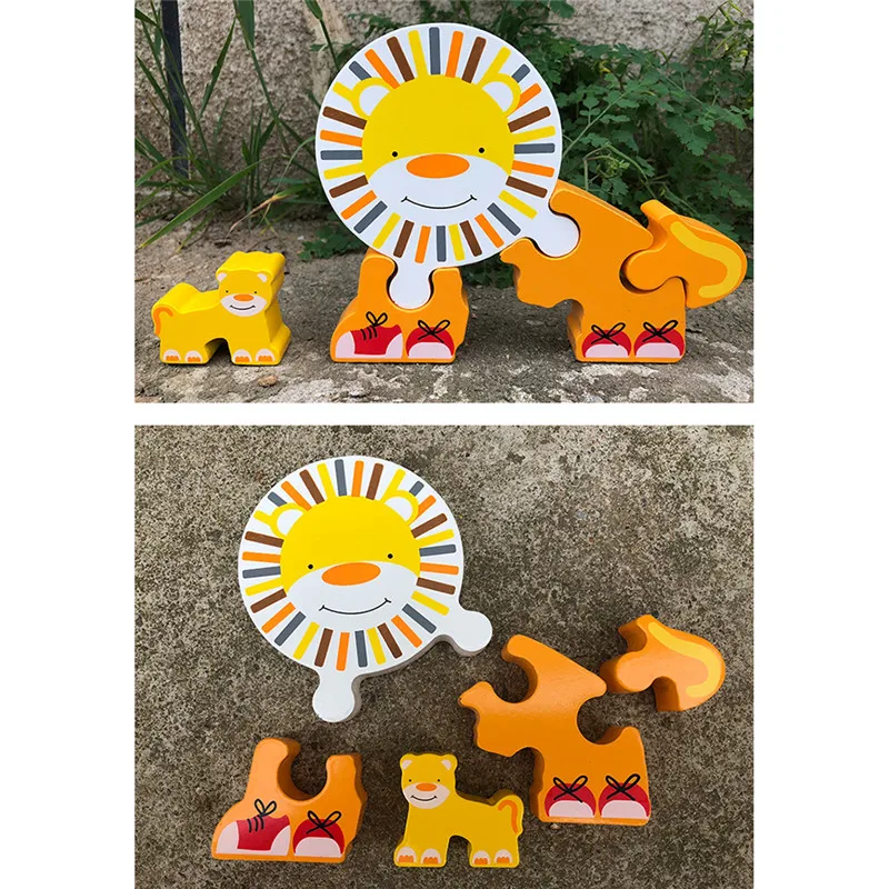 Wooden Toys 3D Puzzle Animal 2-4 Years Baby Educational Puzzles For Children Gifts | Игрушки и хобби