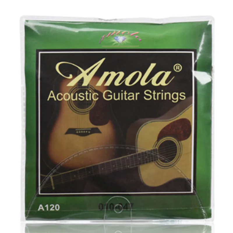 Amola акустической Гитары Строки Набор 010 012 011 чистый Медь 1 компл. для Деревянный A100