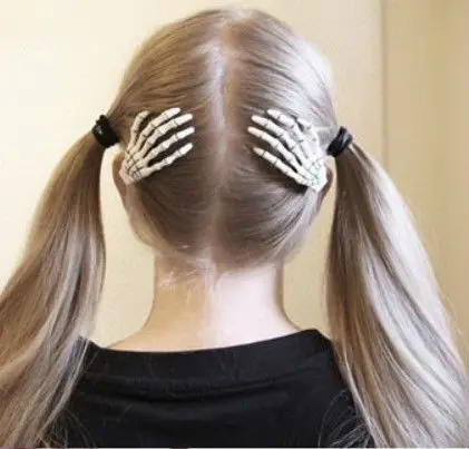 Женская заколка для волос 12 шт./лот в готическом стиле|skeleton hand|hair clips skullhand hair clip |