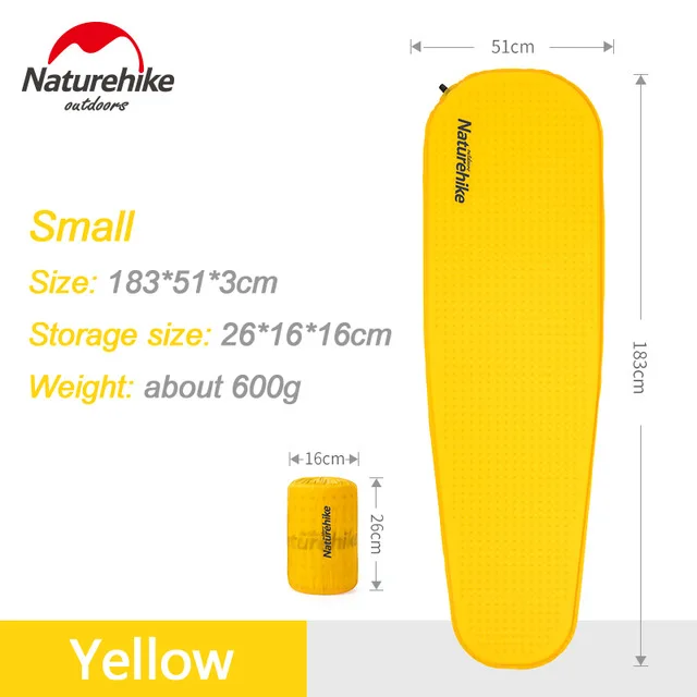 Mu-Standard Yellow Сверхлегкий наружный походный спальный коврик Самонадувающийся воздушный матрас влагостойкий коврик компактный надувной коврик для альпинизма - Цвет: Mu-Standard Yellow