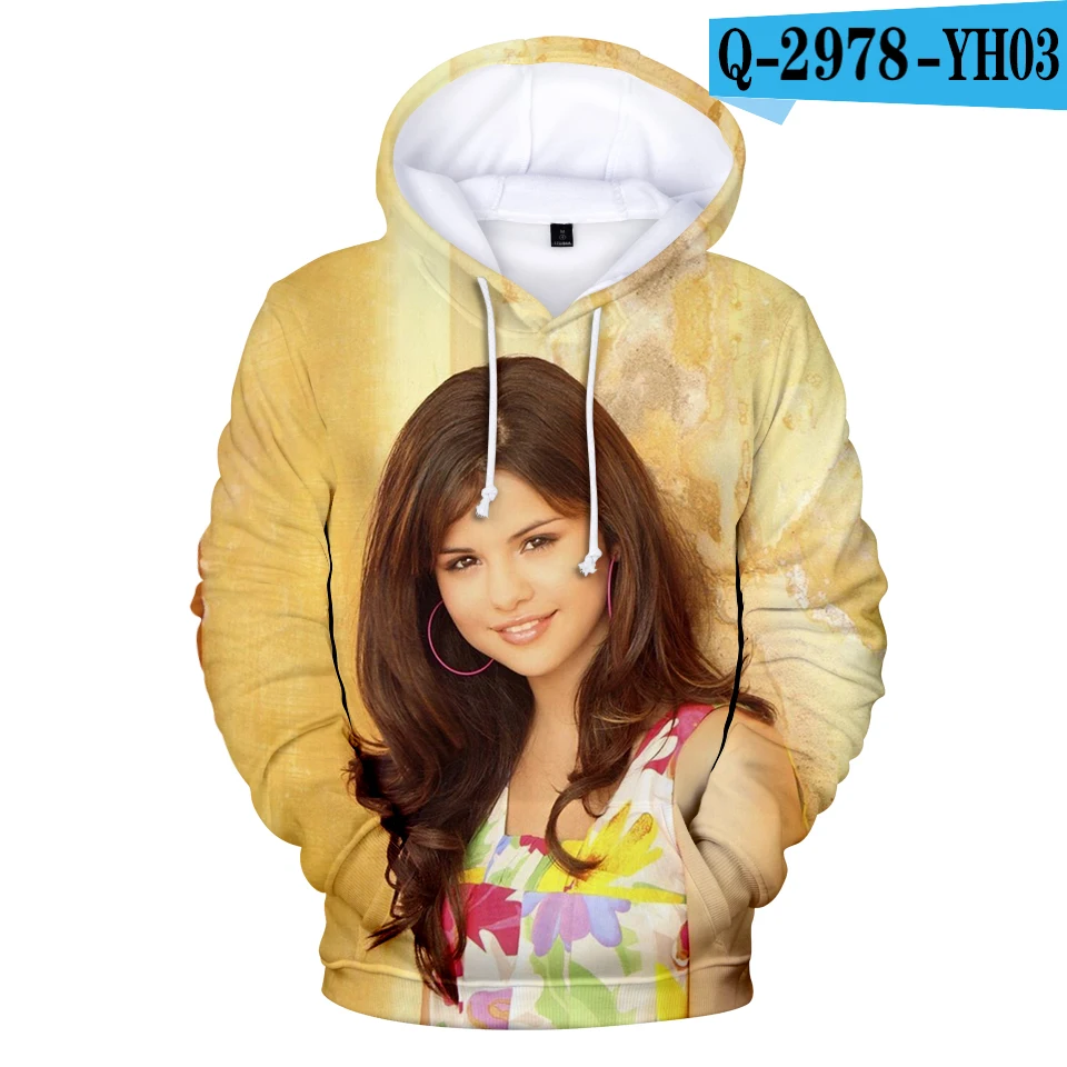 As Picture Aikooki 3D Selena Gomez толстовки для мужчин/женщин Толстовка Зимняя с капюшоном певица Selena Gomez модная одежда - Цвет: As Picture