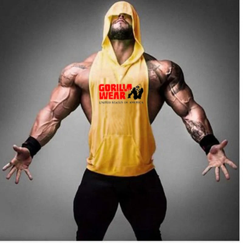 Pet Brand Clothing Bodybuilding Fitness Men Tank Top Workout The Gorilla Wear Print Vest Stringer Sports Swimsuit | Мужская одежда