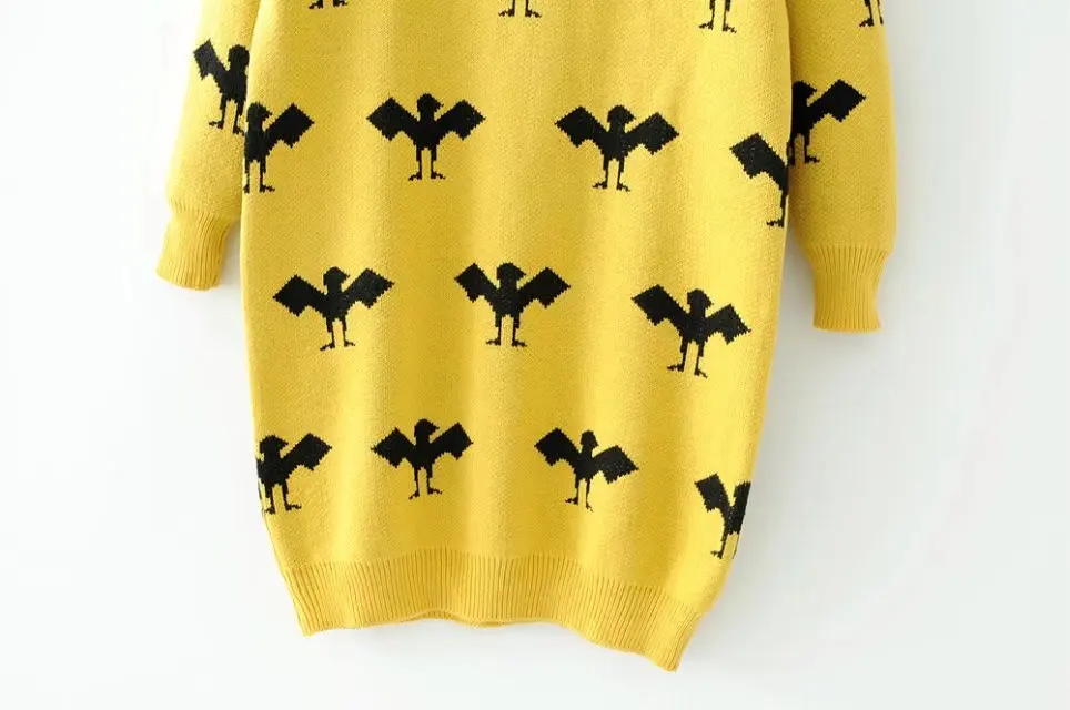 Европейская осень 2017 г. новый шаблон летучая мышь Печать Круглый Средства ухода