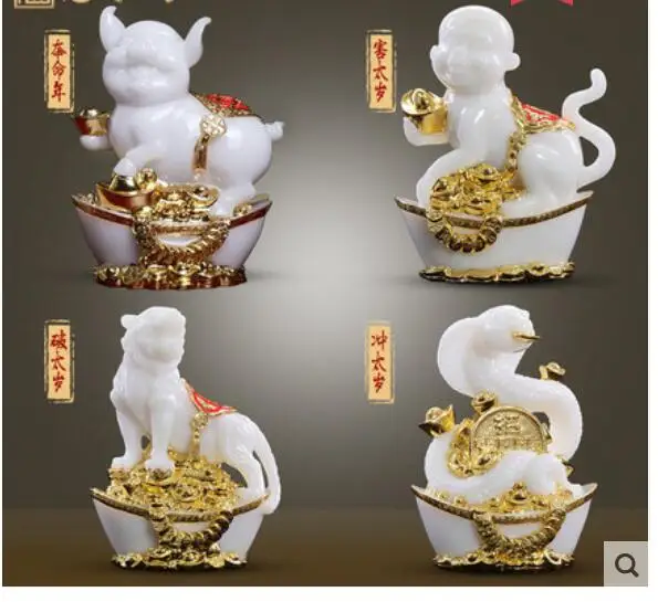 

real White Stone Cashmere Sand Gold Brilliant Jade Crafts Rat ox tiger Horse sheep monkey chicken dog Decoration home