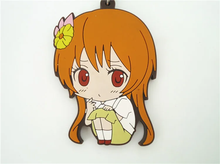 8 шт./компл. фигурки аниме Nisekoi Kirisaki Chitoge Onodera Haru Премиум из ПВХ ремешок для телефона