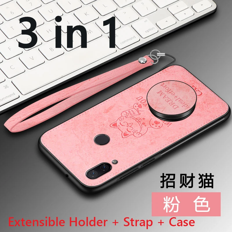 Cat-3in1-Pink Накладка Олень чехол для Xiaomi mi 8 9 SE Red mi 5 Plus 7 6A S2 6 Pro Note 4X5 Global 6 7 Pro автомобильный Магнитный чехол для Red mi 7 - Цвет: Cat-3in1-Pink