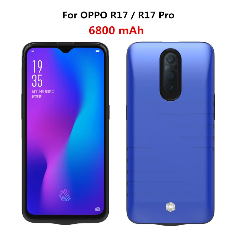6800 мАч Расширенный телефон Батарея Мощность чехол для OPPO R17 Портативный банка oppo