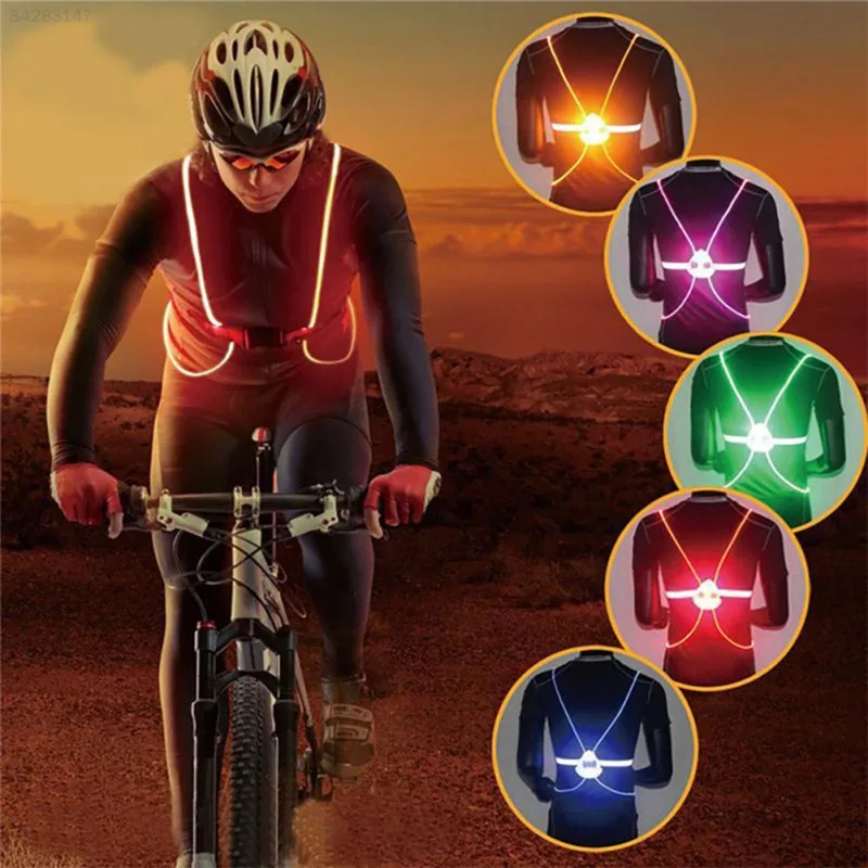 

Reflective vest High Visibility 360 Flash LED Driving Night Driving Cycling Outdoor Light Up Bicycle Safety Vest