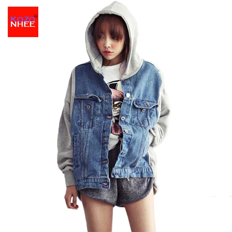 Свободная Женская Весенняя джинсовая куртка бомбер для женщин стеганая