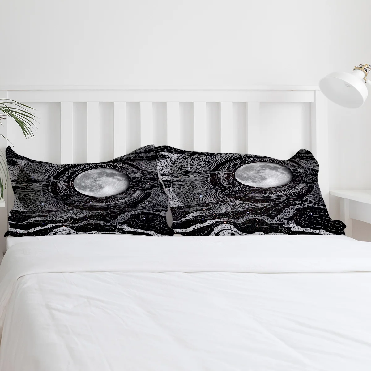 Dark Moon Glow Duvet Cover Set Art Design Planet Collection of 3/4pcs Bedding Set Bed Sheet Pillowcases Cover Set