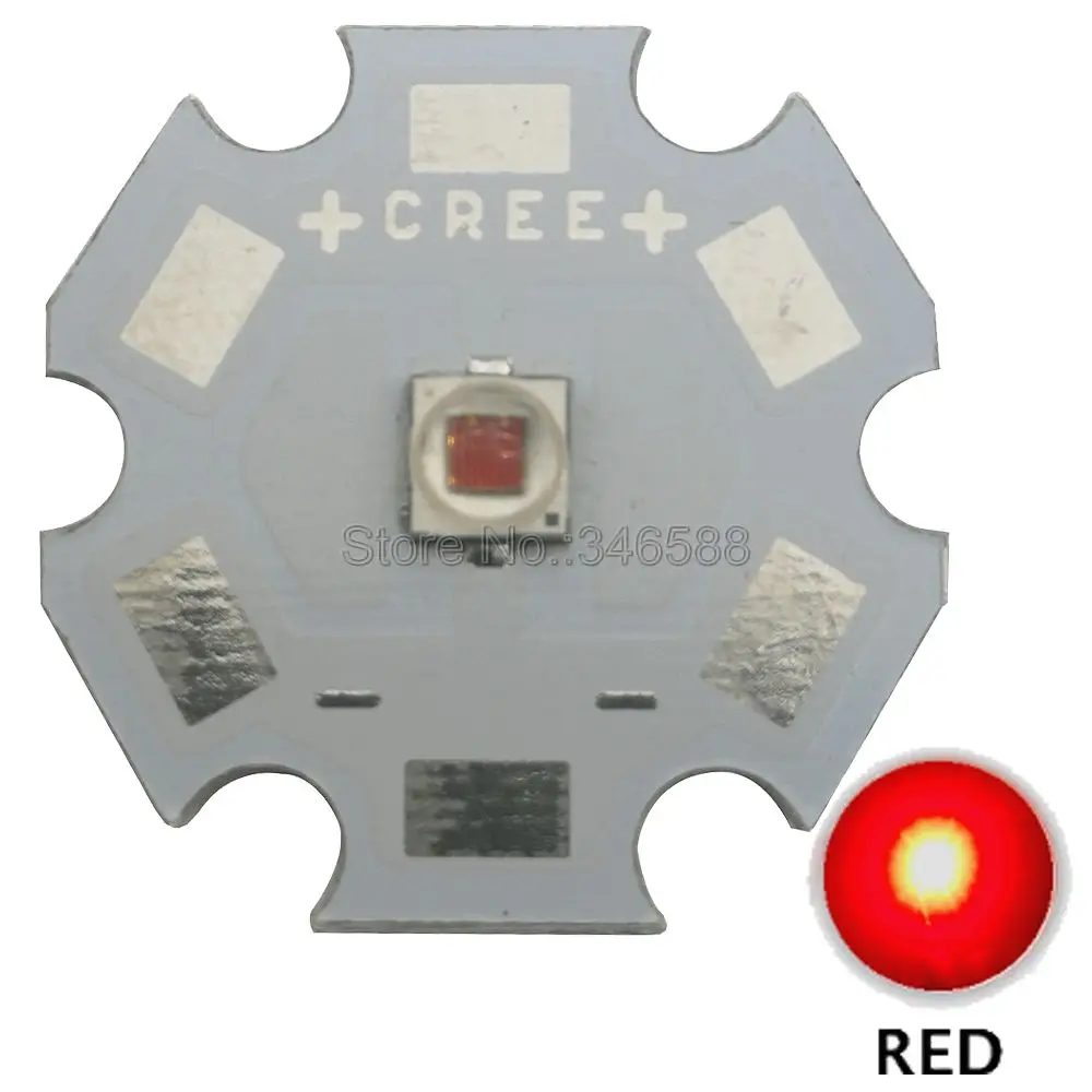 5x Cree 3W XPE2 XP E2 красный цвет 620 630 нм высокомощный светодиодный эмиттер диод на 8 мм/10