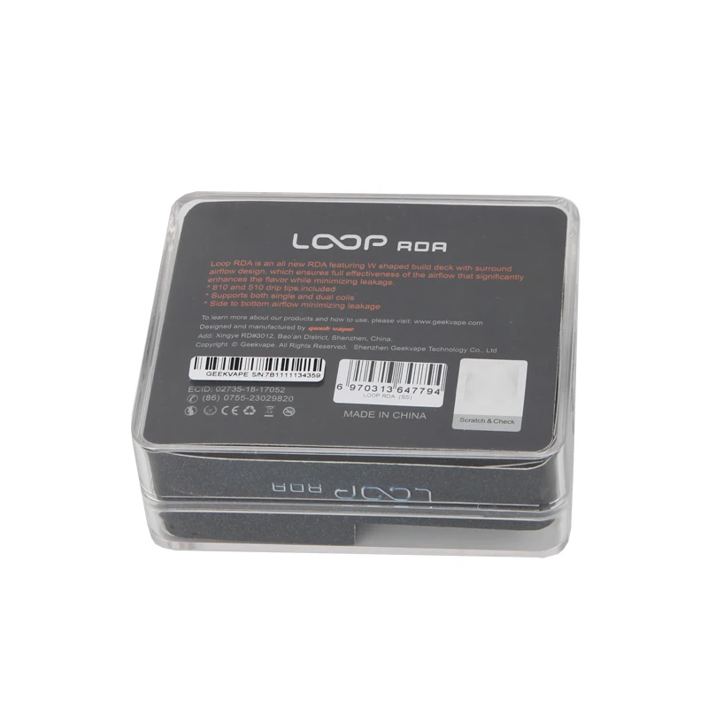 Оригинальный бак GeekVape Loop RDA 24 мм дизайн объемного потока воздуха для электронных