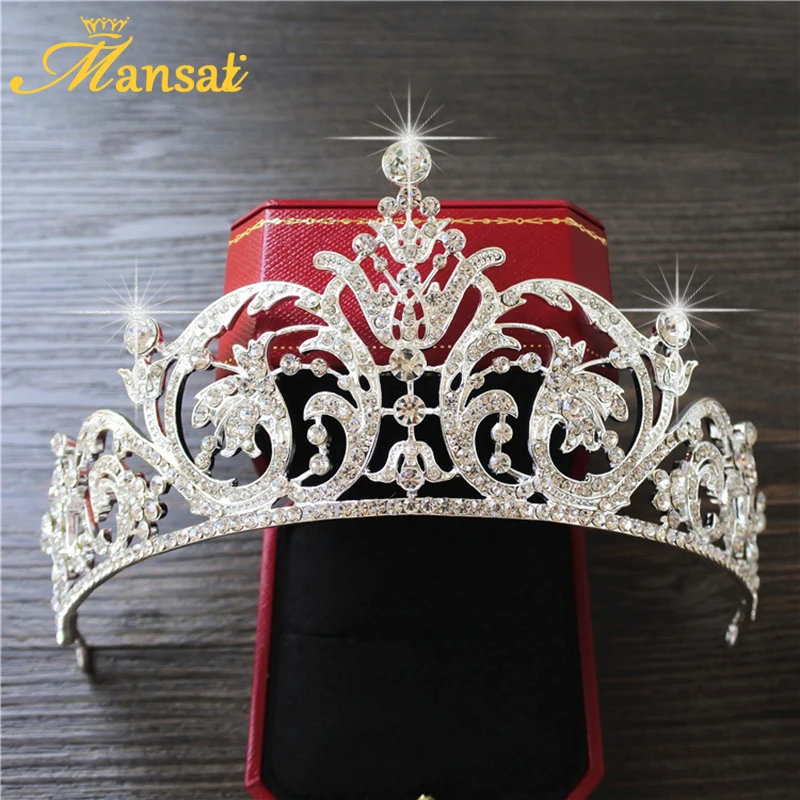 Блестящая Европейская Корона из горного хрусталя для женщин Свадебные короны и