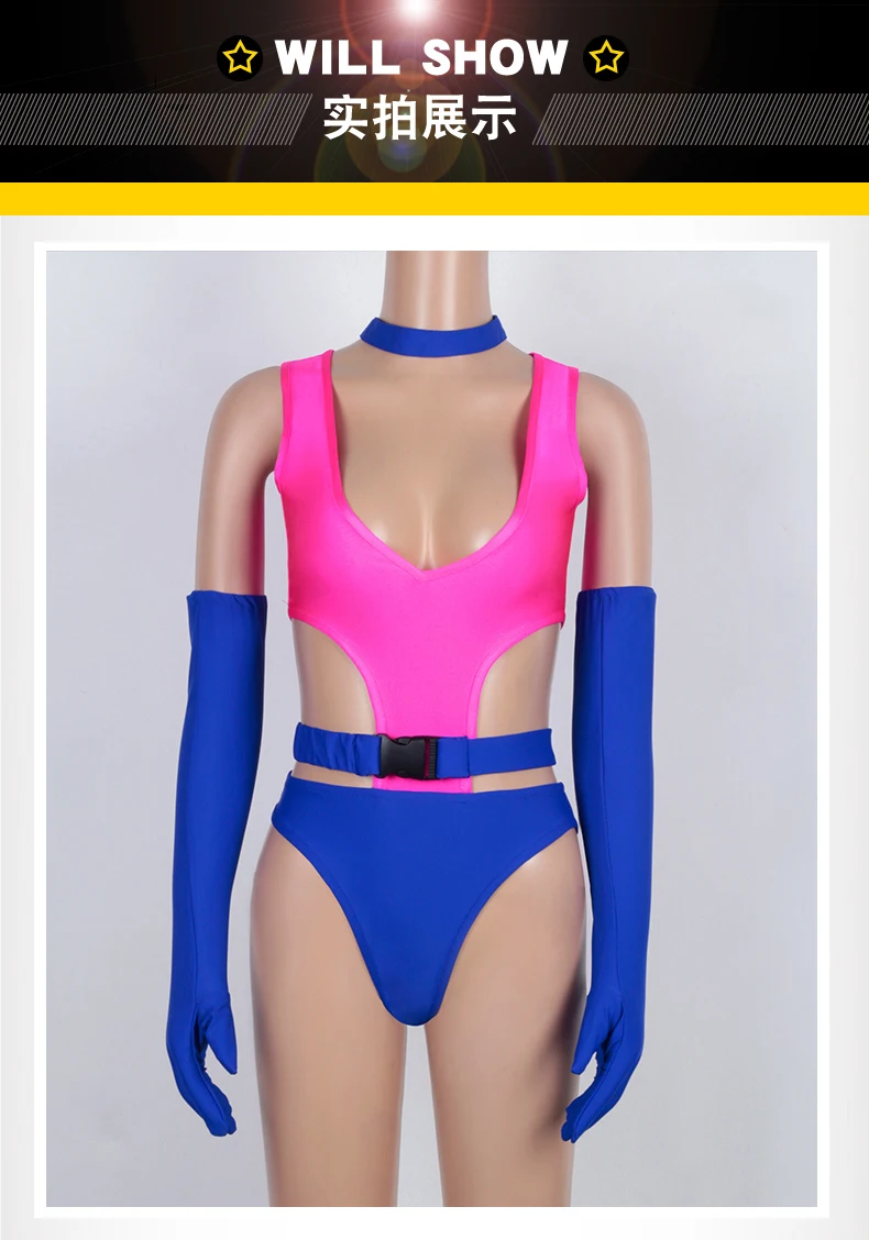 Roupa Feminina женский комбинезон для ночного клуба Gogo Танцовщица футболка бодибилдера вечерние рейв одежда для певицы для сцены костюм dj bl1986