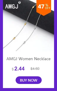 AMGJ 4 Style Stainless Steel Gold Color Round Ball Pendant Necklace Link Chain Necklace Fashion Jewelry for Women or Men