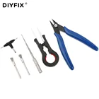 Набор инструментов для вейпа 6 в 1, керамический Пинцет для намотки спиралей, чистящая щетка, плоскогубцы, отвертка для электронных сигарет, RBA, RDA Атомайзер