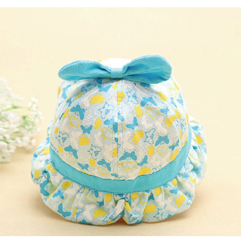 Хлопковая детская шапка с кроликом для мальчиков и девочек Шапочка бантом