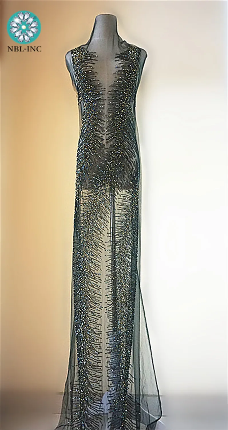 (1 комплект) ручная бисерная Свадебная Сексуальная аппликация лифа со стразами