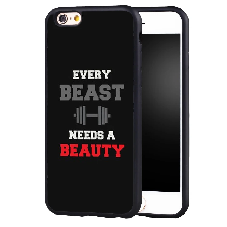 Beauty Beast Matching Couple Lover BFF Black Full Protective case Cover For iPhone X 8 7 7Plus 6 6S Plus 5 5S 5C SE |