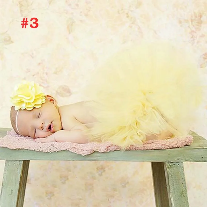 Юбка пачка и повязка на голову с цветами для новорожденных|tutu dresses flower girls|tutu partytutu