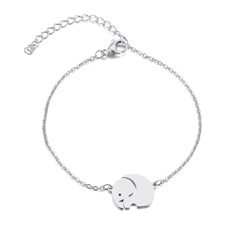 Браслет из нержавеющей стали для мужчин и женщин, Большой Слон золотистого и серебристого цвета, Pulseira Feminina, ювелирные изделия для влюбленных