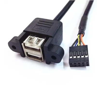 50 см ПК компьютер сделай сам чехол материнская плата 10PIN USB разъем на 2 порта USB2.0 A