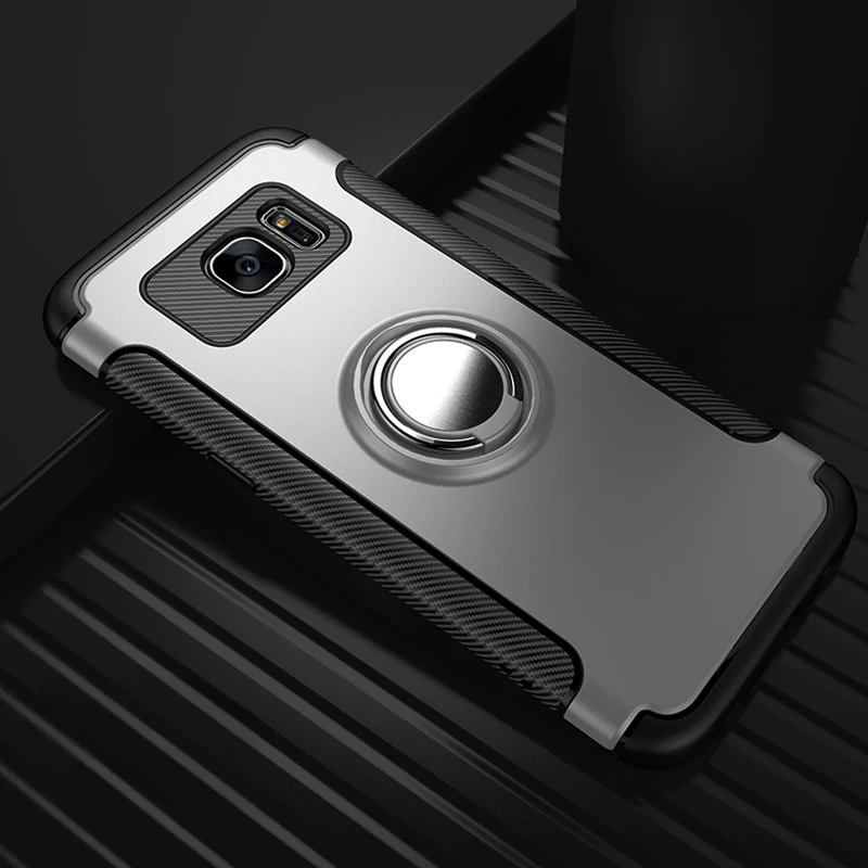 Автомобильный держатель чехол для samsung Galaxy S7 край S8 S9 Plus Note 8 9 A6 J4 J6 J8 J3 J5 J7 J2 Prime 2 PRO кольцо крышки 360