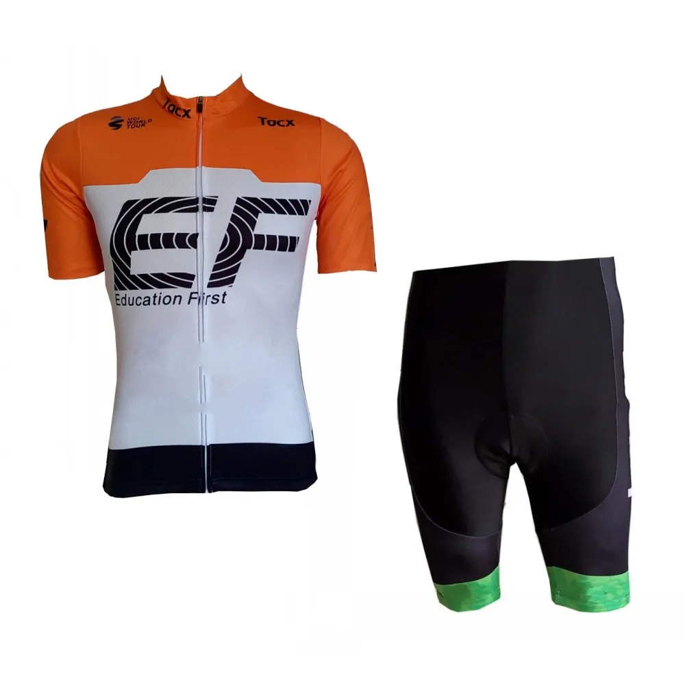 no bib orange ef Розовый pro tour team ef набор Джерси для велоспорта дышащий MTB быстросохнущая велосипедная одежда Ropa ciclismo 9D гелевая подкладка - Цвет: no bib orange ef