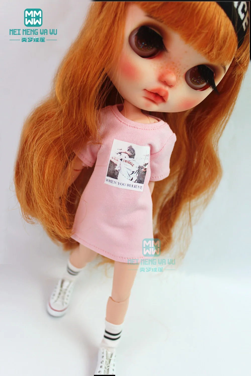 Новинка 2019 одежда Blyth Azone модная трендовая длинная футболка носки для 28 30 см 1/6