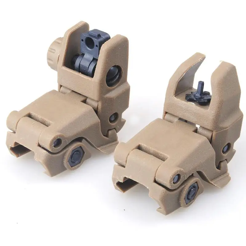 2PCS Tactical Folding Front Rear Sight Flip Up Backup Sights BuiS Set Hunting Optical Collimator Accessories |