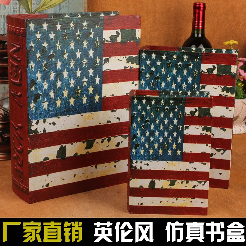 Звезды и полосы эмуляции украшения окна поддельные книги реквизит книжная