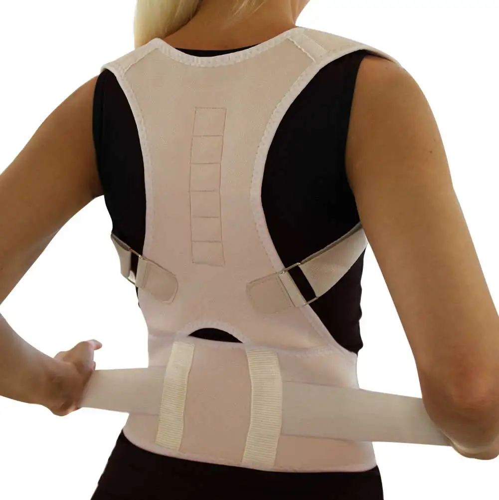 

Men And Women Sitting Posture Corrector Adjustable Magnetic Shape Body Shoulder Brace Belt Back Vertebra Correct Therapy EDF88