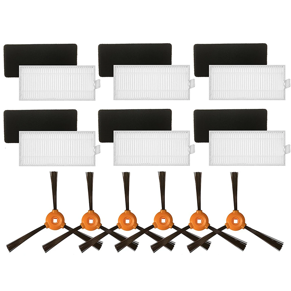 18 pcs/lot 6pcs Side Brush +6 pcs HEPA Filter +6pcs Sponge for Eufy RoboVac 11 11c Robotic Vacuum Cleaner Parts | Бытовая техника