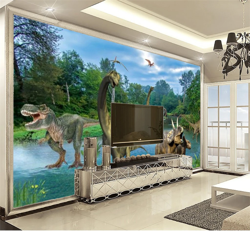 3D настенная бумага домашний декор на заказ древние времена динозавр 3d животное