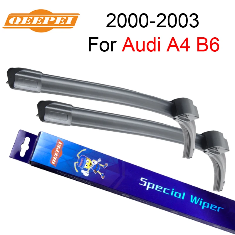 Щетка стеклоочистителя QEEPEI для Audi A4 B6 2000-2003 22 ''+ 22'' автомобильные аксессуары резиновые стеклоочистители для лобового стекла cpz101