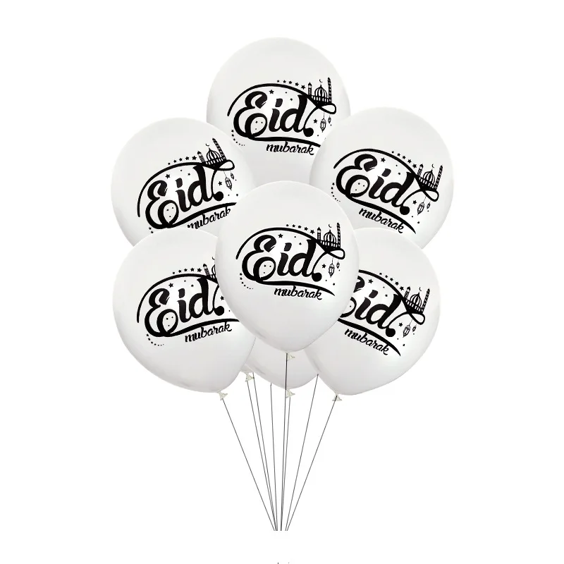 Ramadan Decoration Balloons 50 pcs/lot Eid Mubarak Gold Silver White Party Decoraions Supplies Balloon | Дом и сад