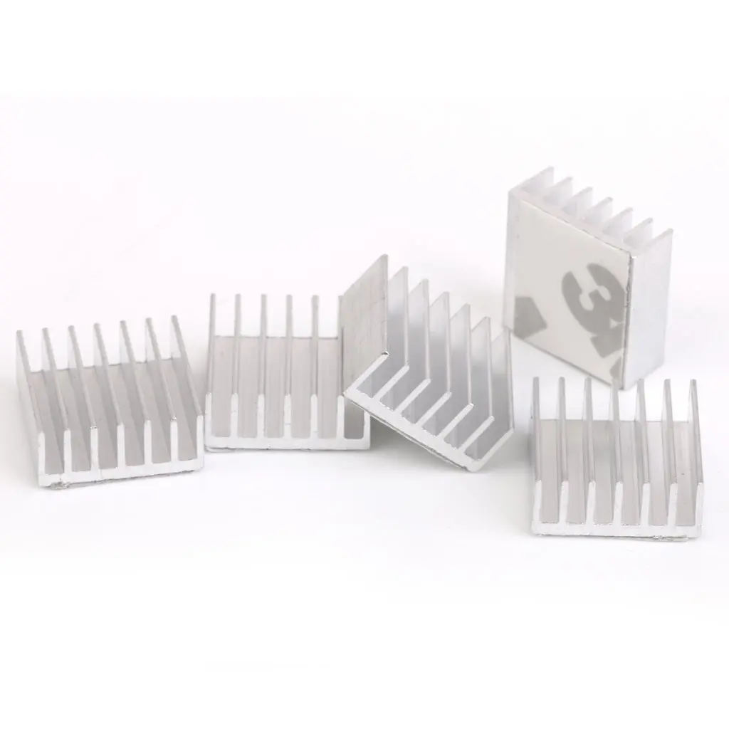 5 x кулер 14x14x5 мм алюминиевый радиатор гриль raspberry pie/Для FPGA/MCU silver|aluminium radiator|aluminium
