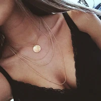 new fashion trendy jewelry copper choker multilayer necklace gift for women boho layering chokers 2021 gifts