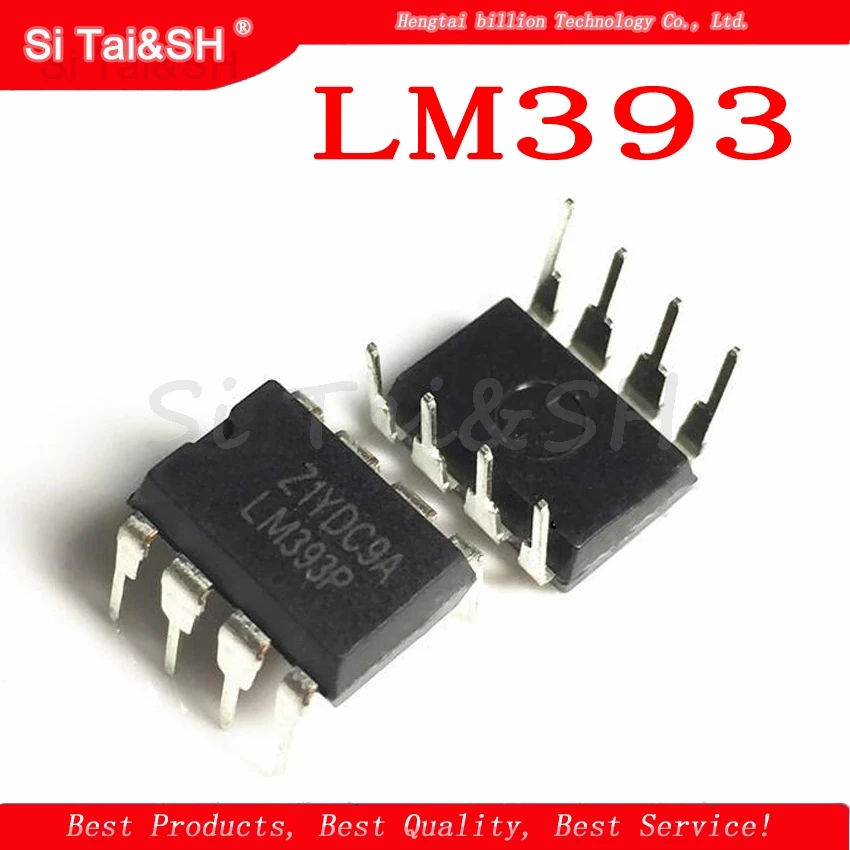 10 штук LM393P DIP8 LM393 DIP LM393N 393 DIP-8 новые и оригинальные интегральные схемы.