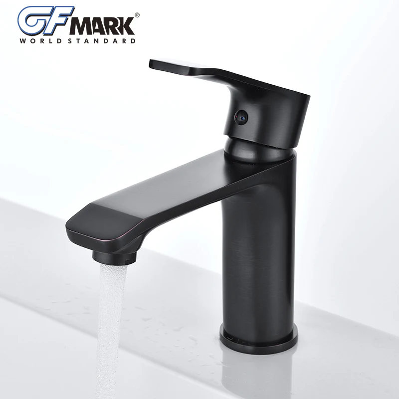 GFmark латунный Смеситель для раковины классический черный смеситель