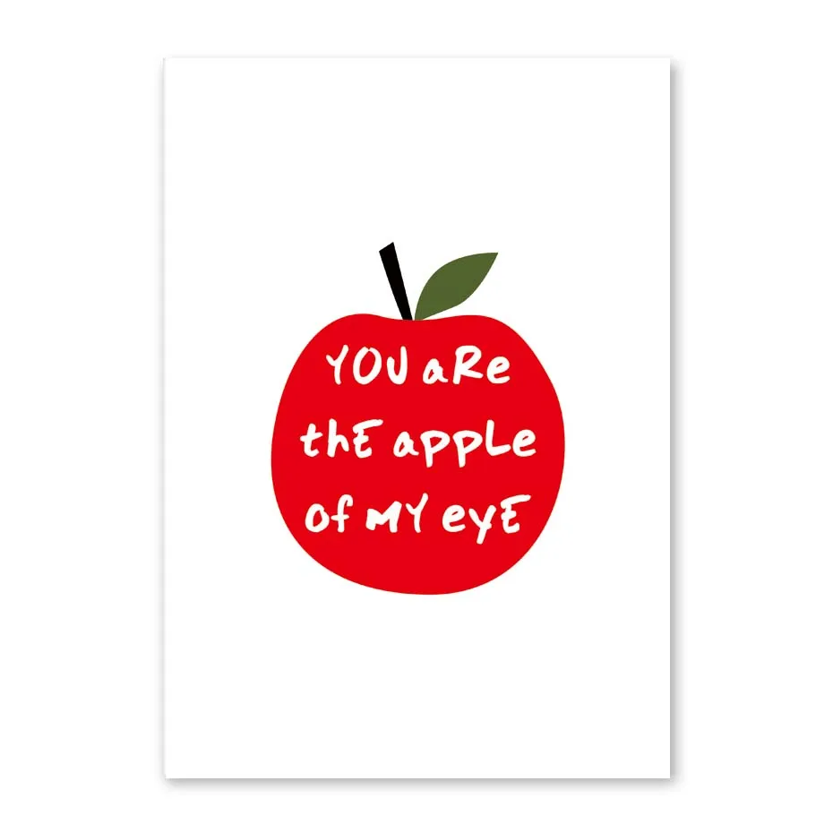 Вы-картина из холста Apple Of My Eye Art с принтом печатный плакат Настенная картина для