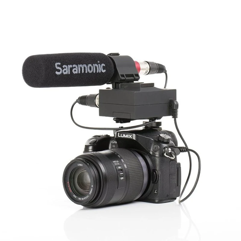 Saramonic MixMic Shot GUN видео микрофон со встроенным 2 канальным XLR аудио адаптером для DSLR
