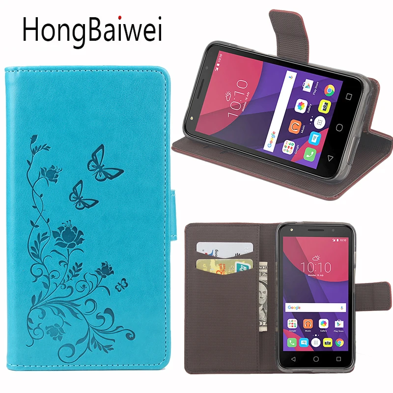 Кошелек с крышкой Роскошный кожаный чехол для Alcatel One Touch pixi 4 5045X 5 OT5012 3 OT4027 Shine Lite