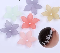 fashion acrylic flower loose headdress diy plastic beads for jewelry making mix color 22mm 100pcs y1011