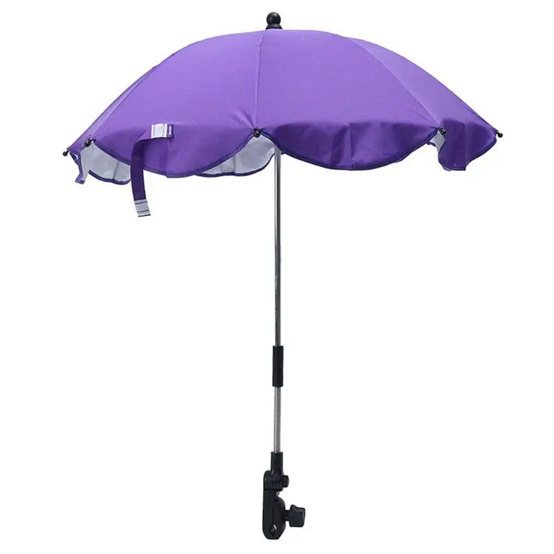 Purple Зонт для детской коляски Солнцезащитный козырек крышка коляска зонтик для багги аксессуары для коляски автомобильное сиденье солнцезащитный зонт - Цвет: Purple
