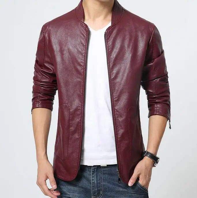 

HOT / Autumn Winters Men's New cultivate one's morality collar furs of recreational leather PU Jacket coat