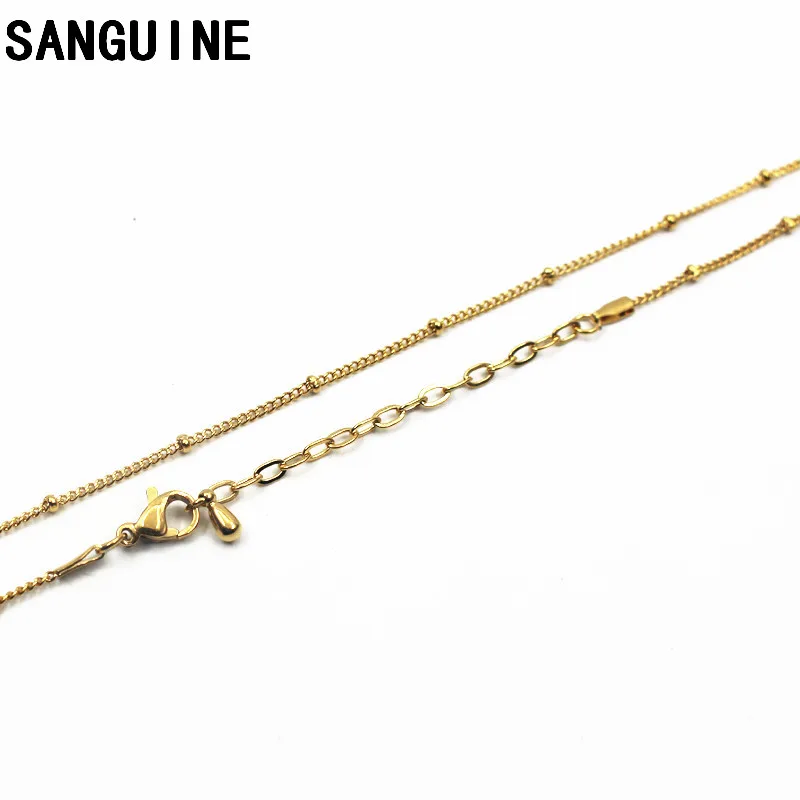 Новинка 5 шт./лот бусы из нержавеющей стали цепочки омары застежка ожерелье 45 + см