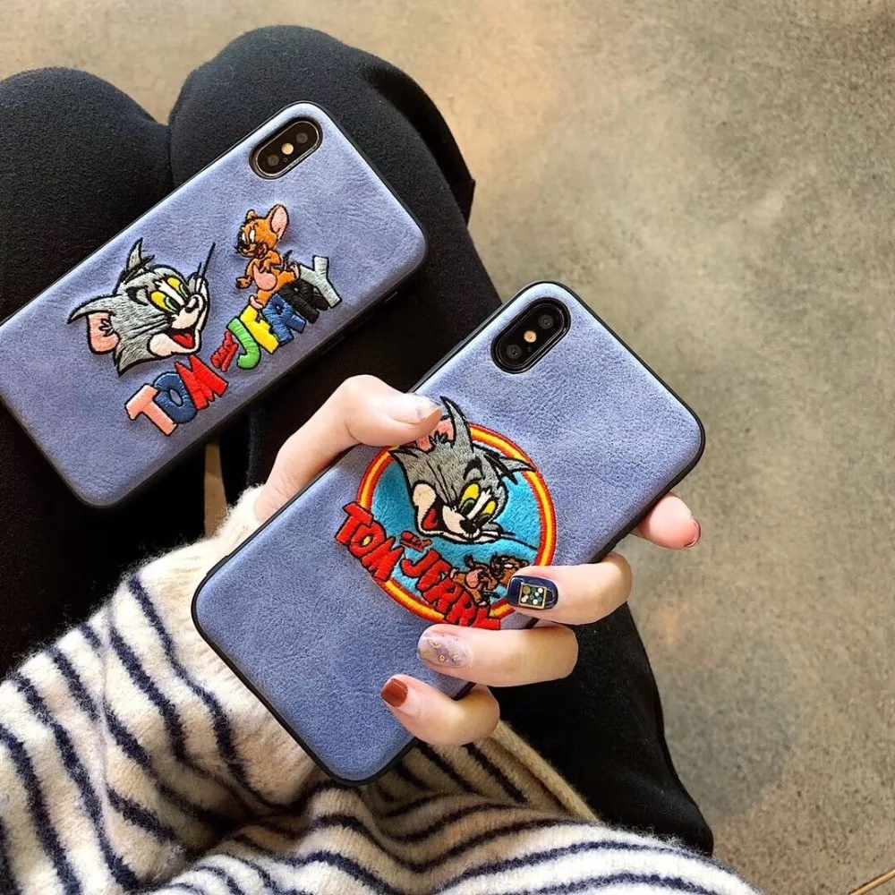 Мягкий плюшевый чехол том и Терри для iPhone X XR XS Max телефона с рисунком кота мышки 11