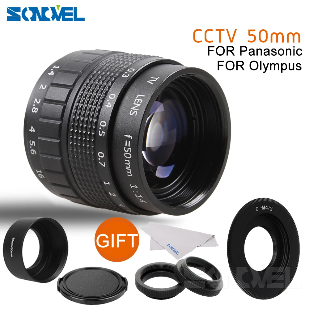 Объектив для ТВ и фильмов 50 мм F1.4 CC C Mount макро кольцо капот Olympus Micro 4/3 m4/3 EP3 EP5 EPL1 EPL2